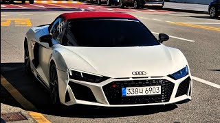 V10 Audi R8 Spyder  Carspotting EXS 2024 [upl. by Havstad731]