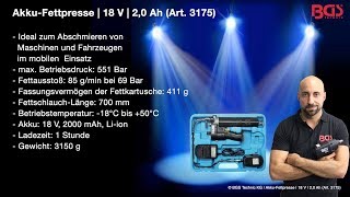 AkkuFettpresse  18 V  20 Ah Art 3175 [upl. by Lati904]