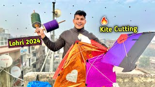 🔥Kite Cutting on Lohri 2024  Kite Flying Festival  Kites Vlog [upl. by Decrem]