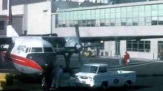 Western Lockheed L188A Electra  quotLanding amp Takeoff SFOquot  1962 [upl. by Morell]