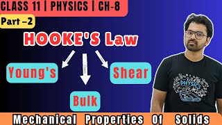 Hookes law  Youngs Modulus  Bulk Modulus  Shear Modulus  CBSE Physics class 11 Ch8  Akhtar Sir [upl. by Novick]