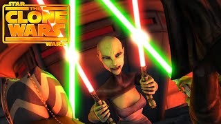 Ahsoka amp Luminara vs Ventress 4K HDR  Star Wars The Clone Wars [upl. by Nulubez]