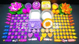 MIXING all my clear Slime together​​​​​​​​ PINK vs GOLD  Mixing random into SLIME Satisfying Na [upl. by Slyke392]