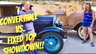 Whats better Convertible top or fixed top on a Ford Model A roadster vs coupe SHOCKING TRUTH [upl. by Neelhtac467]