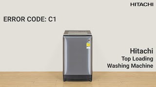 Error Code C1  Hitachi Top Loading Washing Machine [upl. by Asset]