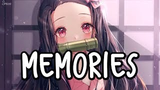 「Nightcore」→ Memories ♪ Female Cover LYRICS ✔︎ [upl. by Guglielmo]