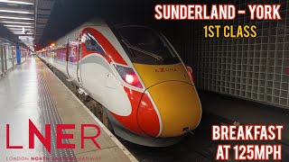 LNER Azuma First Class Review Dine Menu  Breakfast  LNERs Sunderland Service [upl. by Nemad]