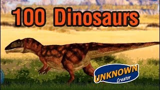 100 Dinosaurs  Size Comparison [upl. by Suoiluj735]