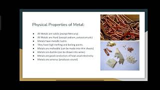 Metals and Nonmetals class 8 science [upl. by Hufnagel]