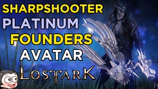 Lost Ark Sharpshooter Founders Pack Avatar  Platinum Founders Skin  Gunner  Hawkeye [upl. by Elleron]