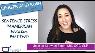 Sentence Stress in American English Part 2 Where to Rush [upl. by Novy667]