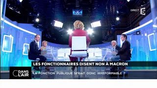 Les fonctionnaires disent non à Macron  Les questions SMS cdanslair 09102017 [upl. by Ettie]