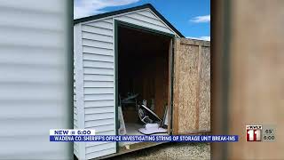 Wadena County Sheriffs Investigating String of Storage Unit Break Ins May 2 [upl. by Mairem748]