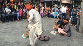 Snake Charmer playing pungi at Manali India [upl. by Arten]