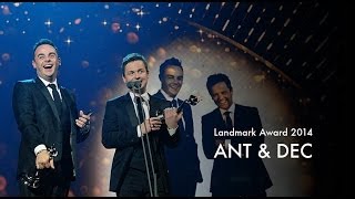 Ant amp Dec receive the 2014 NTA Landmark Award [upl. by Einnaoj51]