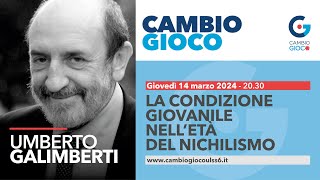 UMBERTO GALIMBERTI  La condizione giovanile nelletà nel nichilismo [upl. by Aihsak]