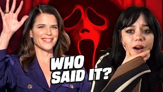 SCREAM 2022 Cast Plays WHO SAID IT Sidney Gale or Dewey  Neve Campbell Jenna Ortega [upl. by Cruickshank590]