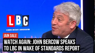 John Bercow speaks to Iain Dale after inquiry brands him a serial bully  LBC [upl. by Yrocal]