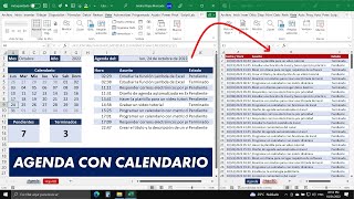 Cómo Hacer una AGENDA Automatizada e Interactiva en Excel con Calendario [upl. by Suiddaht]