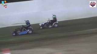 Lawnmower racing at Perris Raceway  2nd Heat [upl. by Notnats601]