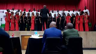 🎵ELANGENI TVET COLLEGE CHOIR🎼  ✨SANCTUS✨  🎶COSACSA 2024🎶  CONDUCTED BY MR HS MBONAMBI👌 [upl. by Hazlett742]