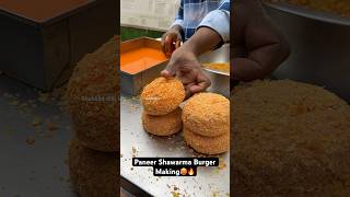 Paneer Shawarma Burger Making🥵🔥 Indian Street Food [upl. by Agate]