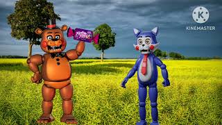 Toy Freddy Gives Flynn paff to Candy  Flynn paff spoof [upl. by Atilem]