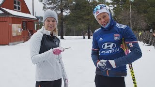 Klæboteknikk duellen Hegerberg vs Klæbo [upl. by Calandria968]