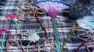 How I set up my embroidery stitches flowers sample book part 13handmade diy emboridery crochet [upl. by Ennaer539]