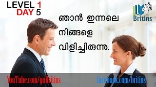 Spoken English in Malayalam Level 1 Day 5 WhatsApp 919633161417 [upl. by Aridatha]