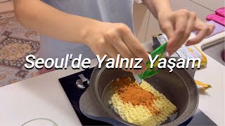 vlog Korede yalnız yaşamak  ramen  boş ev tur [upl. by Salchunas127]