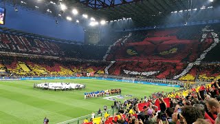 Milan vs Inter I CHOREO CURVA SUD MILANO I Champions League anthem I semifinal May 2023 [upl. by Neltiac]