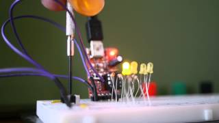 ADC input to LED binary counter Digispark clone ATtiny [upl. by Ajad]