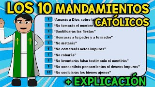 Los 10 Mandamientos  EXPLICACIÓN  RELIGIÓN CATÓLICA [upl. by Ahcatan122]