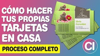 Como Hacer Tarjetas de Presentación en Casa Proceso Completo  Diseño Impresión y Corte [upl. by Siurtemed]