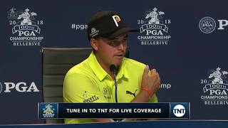 Rickie Fowler reaction to firstround 65 at PGA Championship [upl. by Freed]