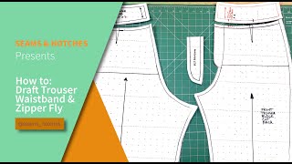 DIY HOW TO DRAFT A FEMALE TROUSER WAISTBAND amp ZIPPER FLY BEGINNERS FRIENDLY [upl. by Vijar]