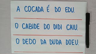 Reforço  Aprendendo a Ler e Escrever  Leitura de frases  Lendo e escrevendo  EJA [upl. by Arvin]