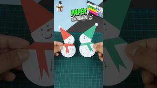 Snowman Making With Paper ☃️ DIY Christmas Decoration⛄Easy Paper Snowman  Christmas craft snowman [upl. by Eyma394]