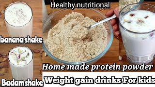 3 Healthy Drink For Kids Weight Gain and Brain Booster  Easy Homemade Protein Powder For Kids [upl. by Irneh]