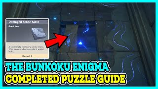 The Bunkoku Enigma quot8 Damaged Stone Slatequot FULL PUZZLE GUIDE Genshin Impact [upl. by Nibbs]