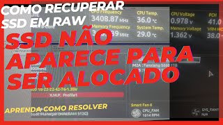 ssd aparece na bios mas o windows nao reconhece [upl. by Ahseena]