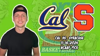 Cal vs Syracuse 111624 College Football Picks amp Predictions  Week 12 NCAAF [upl. by Cotsen611]