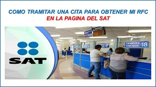 COMO SACAR UNA CITA PARA MI RFC DE LA PAGINA DEL SAT 2024 [upl. by Herring]