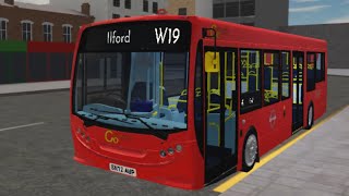 W19 to Ilford London East Bus Simulator Roblox [upl. by Limaa18]