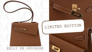 Limited Edition Hermès Kelly En Désordre 20 A Golden Twist on Luxury • MIGHTYCHIC • [upl. by Aydiv]