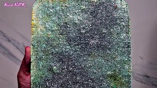 GRITTY Gym Chalk Slab  Glitter and Green  Cornflour Reform l Powder Play  Oddly Satisfying [upl. by Waylen]