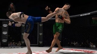 Bellator MM Onslaught  Fighters get pummeled into submission Gameplay 1080p [upl. by Yma]