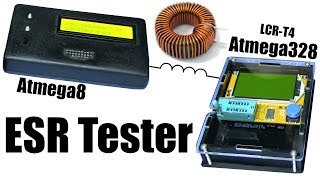 ESR Tester  самодельный  LCRT4 Atmega8328 [upl. by Einafit]