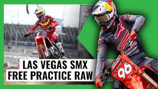 2024 Las Vegas SMX Free Practice RAW  Trackside [upl. by Llezo790]